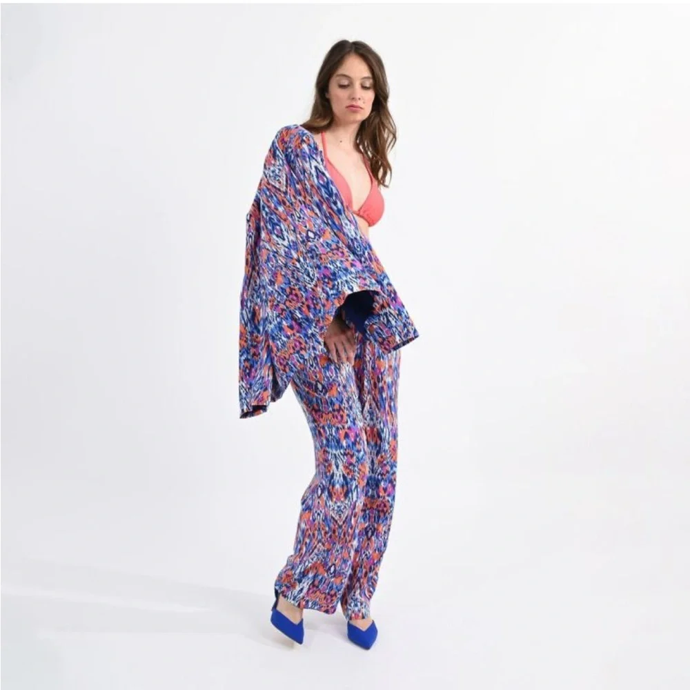 Women's Multicolor Patterned Jacket - Picture 2 of 10